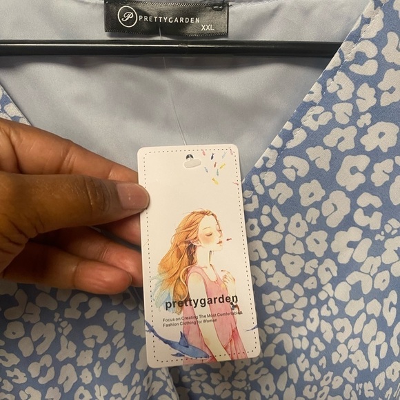 Pretty Garden Floral Summer V Wrap Dress size 2X - Picture 4 of 11